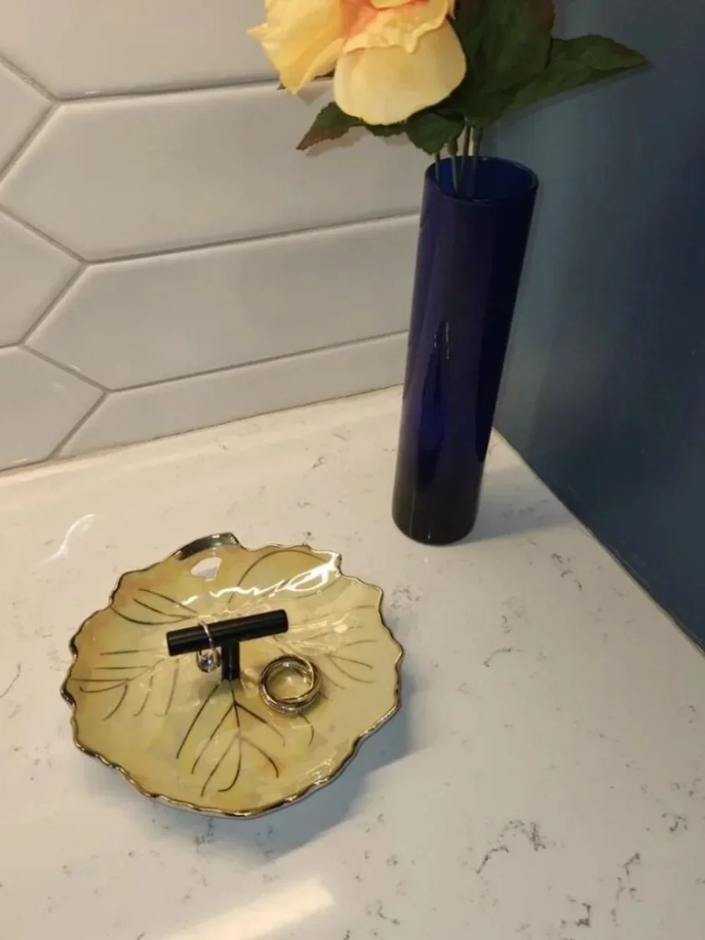 Vintage Japanese Lusterware Trinket and Ring Dish